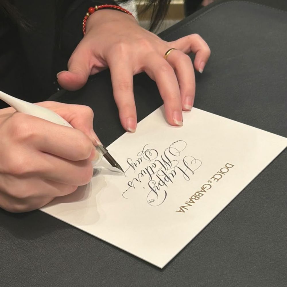 Live calligraphy by Jaylyn Pua at a luxury brand activation in Malaysia (4 of 5)